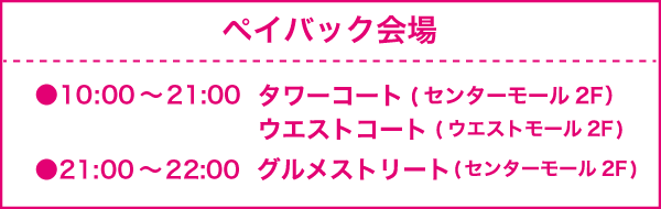 ペイバック会場