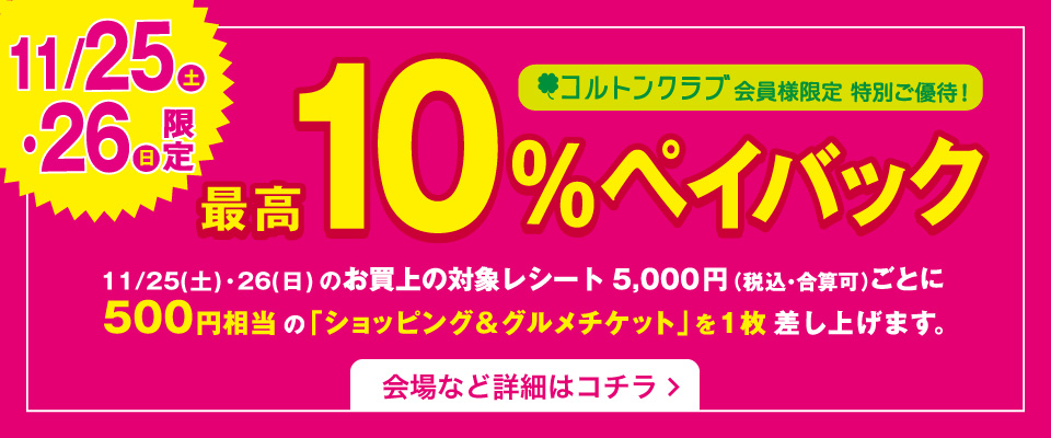 10％ペイバック